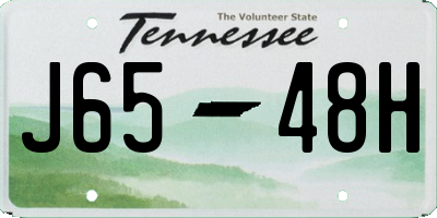 TN license plate J6548H