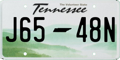 TN license plate J6548N
