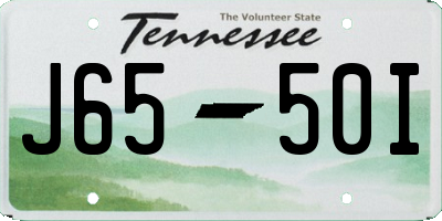 TN license plate J6550I