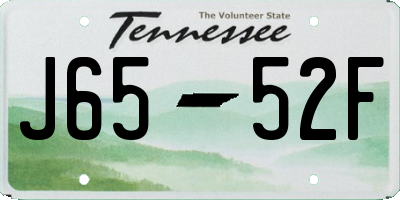 TN license plate J6552F