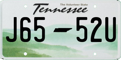 TN license plate J6552U