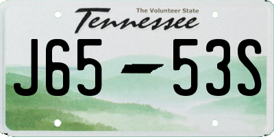 TN license plate J6553S