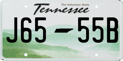 TN license plate J6555B