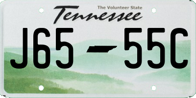TN license plate J6555C