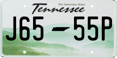 TN license plate J6555P