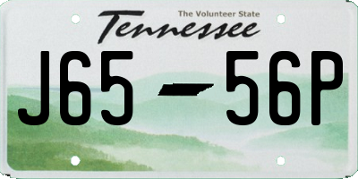 TN license plate J6556P