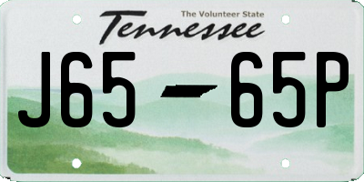 TN license plate J6565P