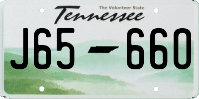 TN license plate J6566O