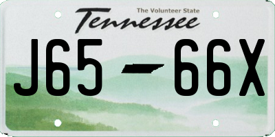 TN license plate J6566X