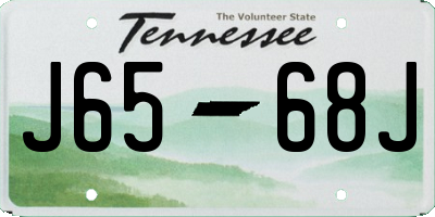 TN license plate J6568J