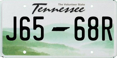 TN license plate J6568R