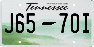 TN license plate J6570I