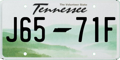 TN license plate J6571F