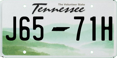 TN license plate J6571H