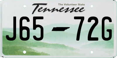 TN license plate J6572G