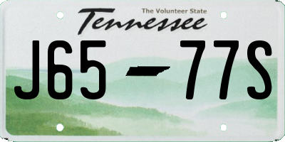 TN license plate J6577S