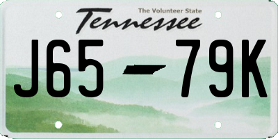 TN license plate J6579K