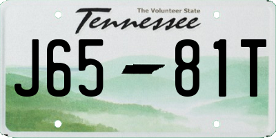 TN license plate J6581T