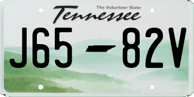 TN license plate J6582V