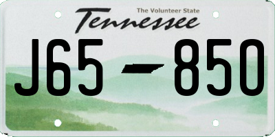 TN license plate J6585O