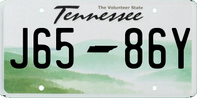 TN license plate J6586Y