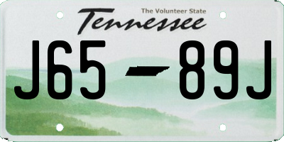 TN license plate J6589J