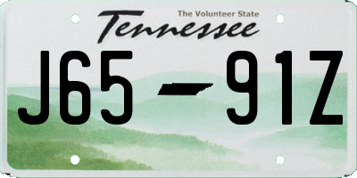 TN license plate J6591Z