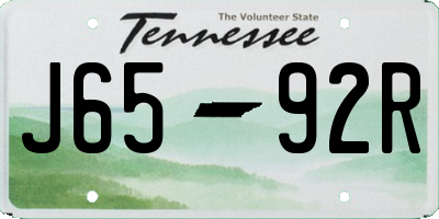 TN license plate J6592R