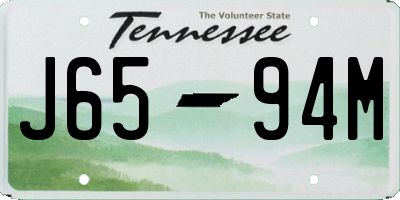 TN license plate J6594M
