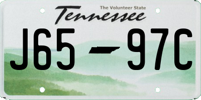 TN license plate J6597C