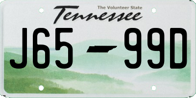 TN license plate J6599D