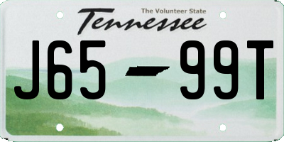 TN license plate J6599T