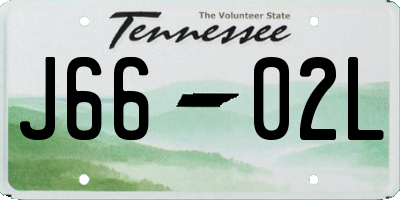 TN license plate J6602L