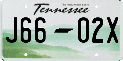 TN license plate J6602X