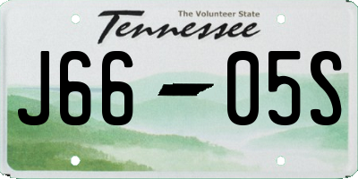 TN license plate J6605S