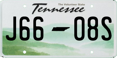 TN license plate J6608S