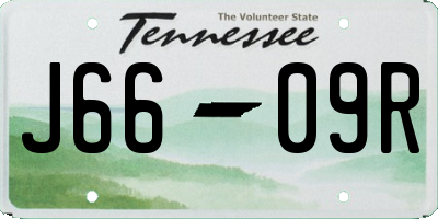 TN license plate J6609R