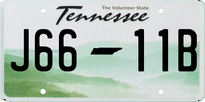 TN license plate J6611B