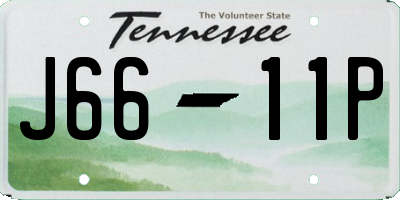 TN license plate J6611P
