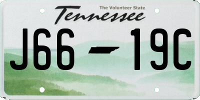 TN license plate J6619C