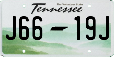 TN license plate J6619J