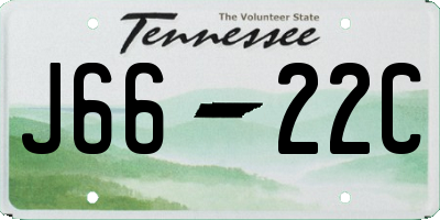 TN license plate J6622C