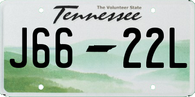 TN license plate J6622L