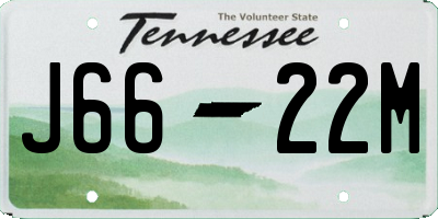TN license plate J6622M