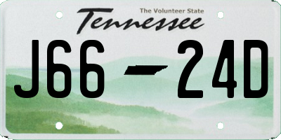 TN license plate J6624D
