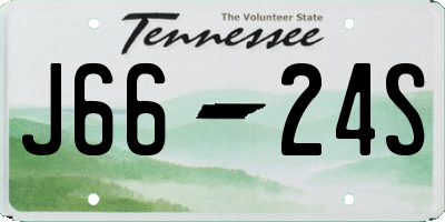 TN license plate J6624S