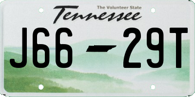 TN license plate J6629T