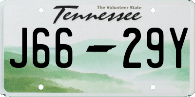 TN license plate J6629Y