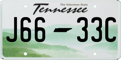 TN license plate J6633C