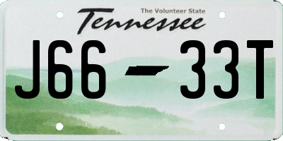 TN license plate J6633T